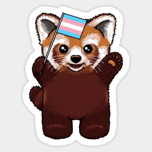 Red Panda Trans Sticker